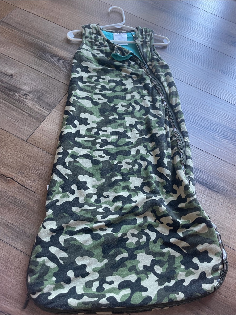 Posh Peanut Teal and Camo Infant Sleep Sack